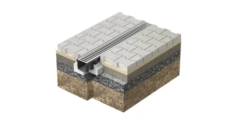 Cross section of drainage system concept Stock Footage 301503370