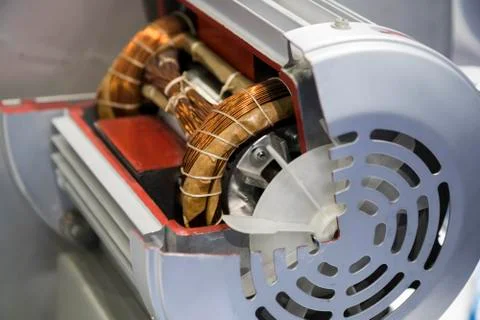 Cross Section of electrical motor Stock Photos