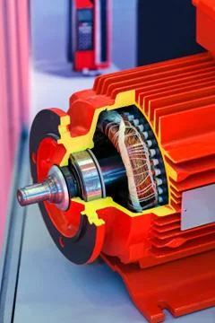 Cross section of engine part Stock Photos