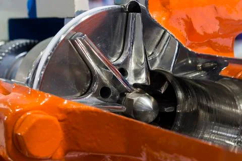 Cross Section of gear pump Stock Photos