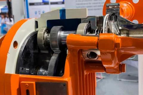 Cross Section of gear pump Stock Photos