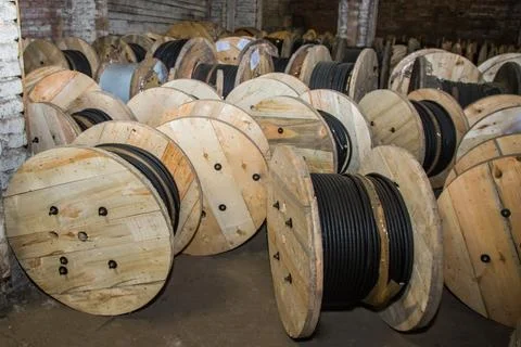 Cross section of high-voltage cable High quality photo Stock Photos