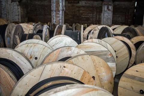 Cross section of high-voltage cable High quality photo Stock Photos