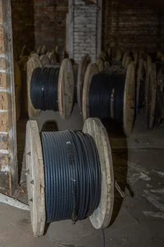 Cross section of high-voltage cable High quality photo Stock Photos