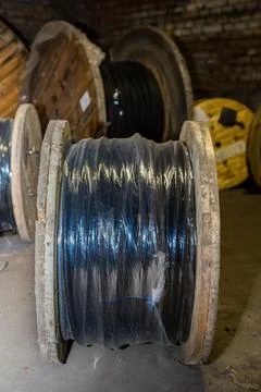 Cross section of high-voltage cable High quality photo Stock Photos