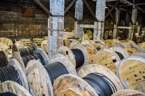 Cross section of high-voltage cable High quality photo Stock Photos