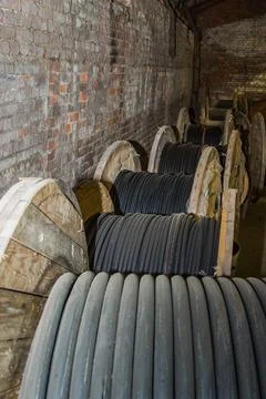 Cross section of high-voltage cable High quality photo Stock Photos