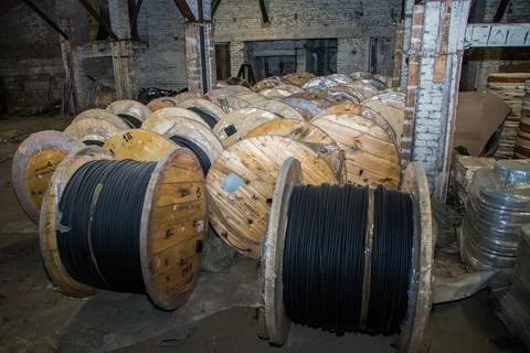 Cross section of high-voltage cable High quality photo Stock Photos