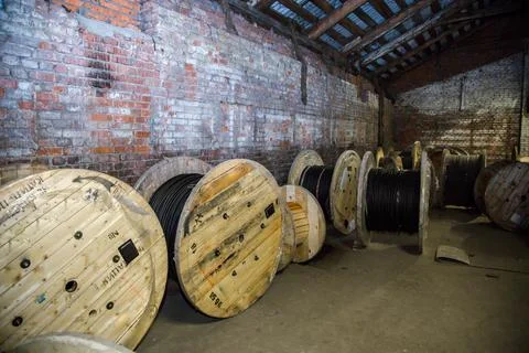 Cross section of high-voltage cable High quality photo Stock Photos