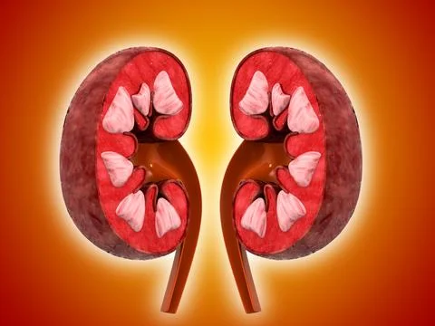 Cross section of human kidney 스톡 일러스트
