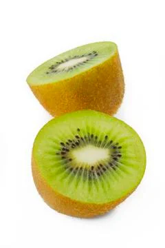 Cross section kiwi fruit Stock Photos