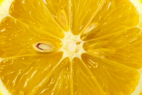 Cross-section of lemon Stock Photos
