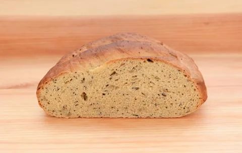 Cross section of multi seed malted bread Stock Photos