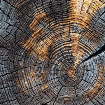 Cross section of the old tree color Stock Photos