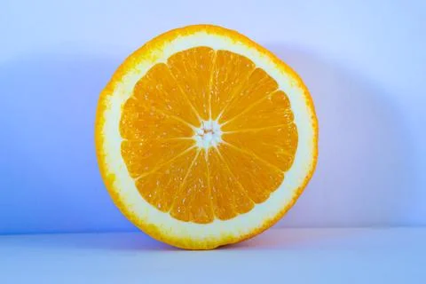 Cross section of an orange Stock Photos