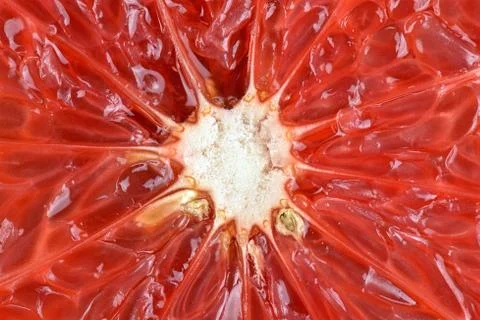 Cross section of red grapefruit Stock Photos