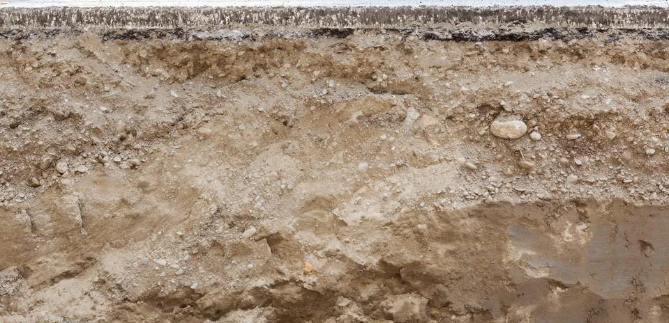 Cross section of road Stock Photos
