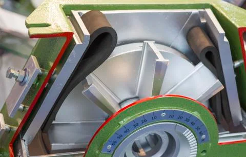 Cross Section of Shot blasting machine Stock Photos