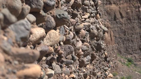 Cross section soil horizon layers reveal textures structures - Sediment Profile Stock Footage 339364147
