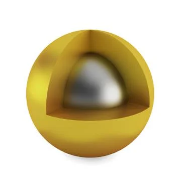 Cross section of sphere Illustrazione stock