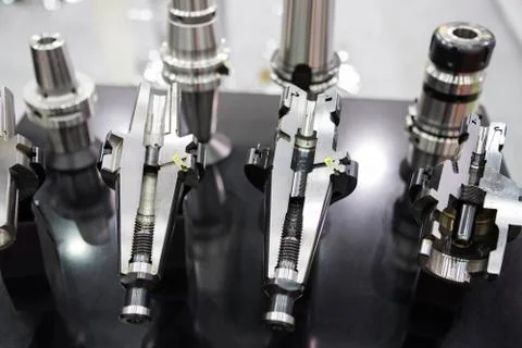 Cross Section of tool holder Stock Photos