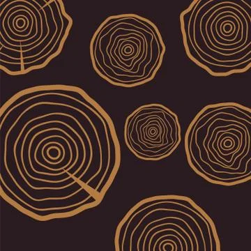 Cross section of the tree. Abstract age annual circle tree background Stock Illustration