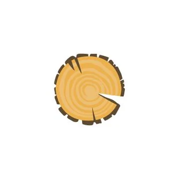 Cross section tree's annual growth rings Stock Illustration