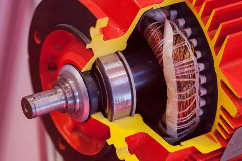 Cross-section of the vertical cylindrical gear Stock Photos
