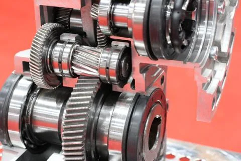 Cross section of worm gear pump ; Stock Photos