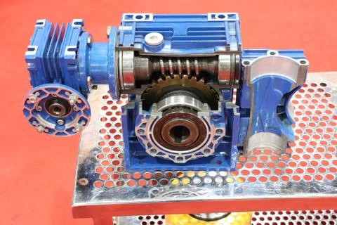 Cross section of worm gear pump ; Stock Photos