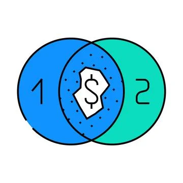 Cross-sectional analysis icon color illustration Illustration