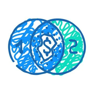 Cross-sectional analysis icon doodle illustration イラスト素材