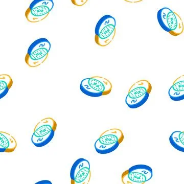 Cross-sectional analysis isometric icon seamless pattern Stockillustratie