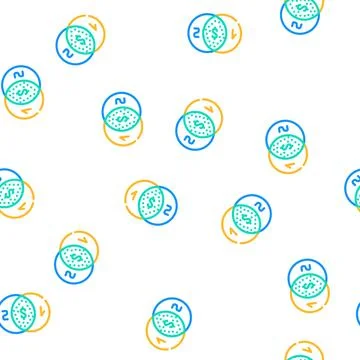 Cross-sectional analysis vector seamless pattern Illustrazione stock