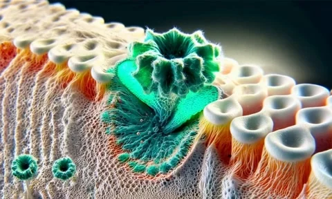 Cross-sectional osteoclast 40 second version Video stock 285117397