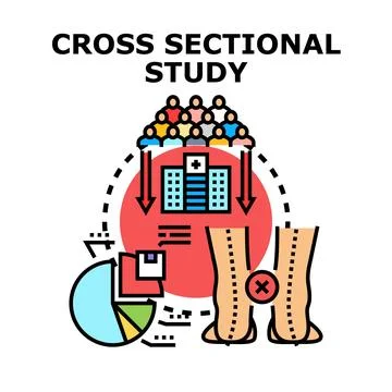 Cross sectional study analyzing population health data Stock Illustration