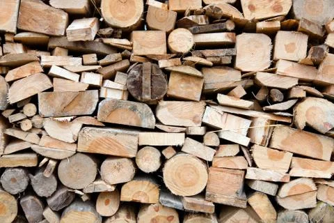 Cross sections of logs Stock Photos