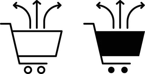 Cross sell icon set modern line and solid style collection. Stock Illustration