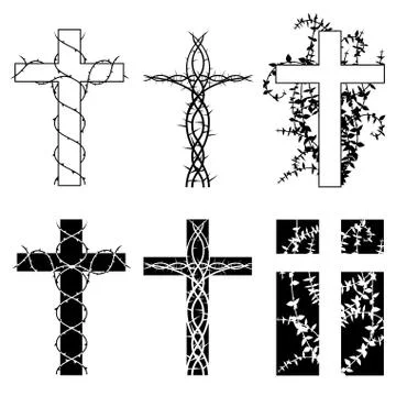 Cross set Illustrazione stock