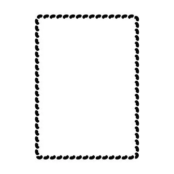 Cross Shape Dotted Rounded Square Border Frame Decorative Vector Illustration Stock Illustration