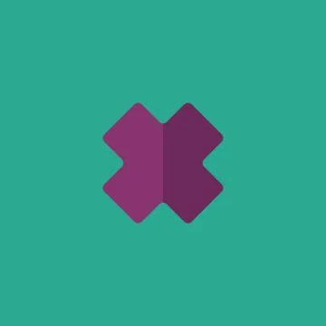 Cross sign flat icon Stock Illustration
