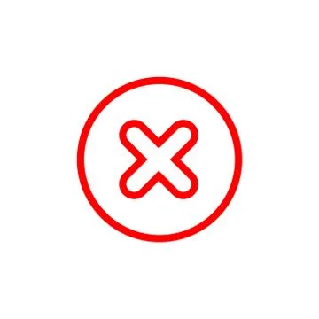 Cross sign red element Stock Illustration