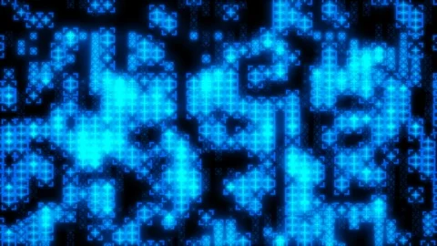 Cross Sign Target Flickering Moving Particle Graphic Background Stock Footage 100669588