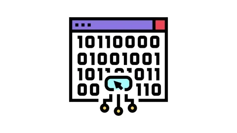 Cross-site scripting color icon animation Stock Footage 224011619