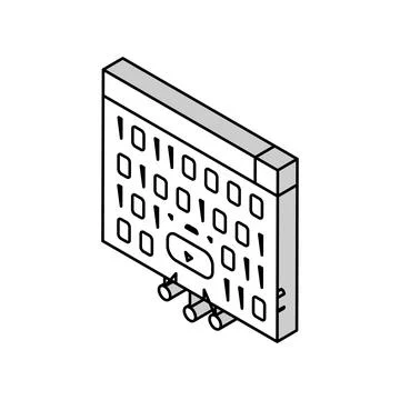 Cross-site scripting isometric icon vector illustration Stock Illustration