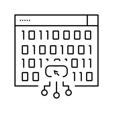 Cross-site scripting line icon vector illustration Stock Illustration