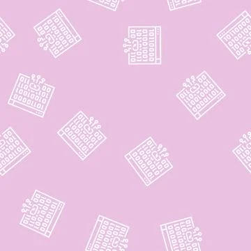 Cross-site scripting line seamless pattern Stock Illustration