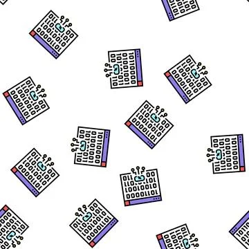 Cross-site scripting vector seamless pattern Stock Illustration