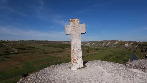 Cross on sky background Stock Footage 114500724