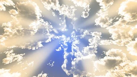 Cross in sky Stock Illustration